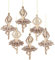 Kuhnert Drechslerei Schmuckanhänger/Baumschmuck - Motiv: Schneeflocke im 6er Set - Höha: ca. 10 cm - Made in Germany