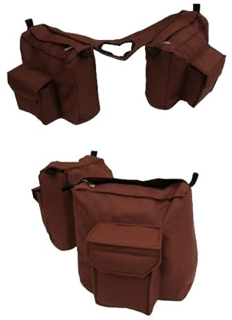 Generisch Horn Satteltasche - Nylon - BRAUN -