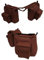 Generisch Horn Satteltasche - Nylon - BRAUN -