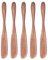5 Stücke Holzmesser Marmelade Käsestreuer Geschirr für Japanischen Stil für Brot Gesichtsmaske Dunkle Farbe Farbe 5 Stücke Holzmesser Marmelade (Große Lackfarbe)