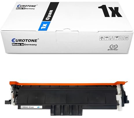 Eurotone Cyan Toner 069H kompatibel für Canon imageCLASS LBP673Cdw LBP674Cx MF752Cdw MF756Cx ersetzt 069 Cyan [MIT CHIP UND FÜLLSTANDSANZEIGE]