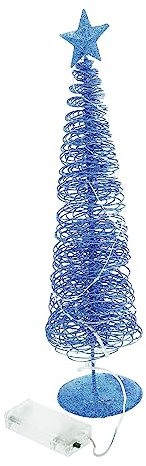 PRETYZOOM 4 leuchtender Weihnachtsbaum weihnachtsdeko aa- batterien Metallverzierungs-Anzeigenbaum LED-Spiral-Weihnachtsbaum Metalldekor Esstischdekoration Christbaumschmuck aus Metall