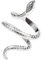 Schlangenring 925 Sterling Silber – Verstellbarer Schlangenring – Detailreiches Schlangendesign – Offener Ring Silber – Geschenkidee (Versilberte Basis)