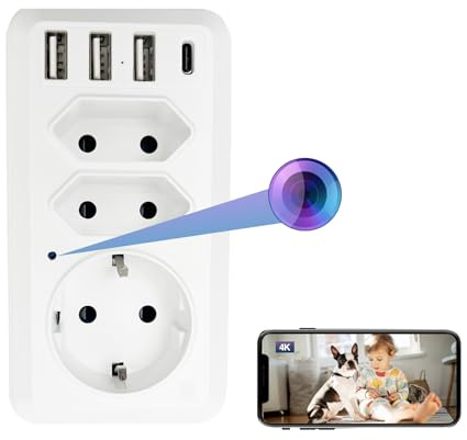 WIWACAM MW12 Caméra WiFi 4K Ultra HD, Emplacement pour Carte SD, Camera de Surveillance Interieur, détection de Mouvement Intelligente, Alarme sur téléphone Portable, Alarme par e-Mail
