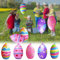 1/5/6 Aufblasbare Ostereier 40/60cm Hoch, Ostereier PVC Ostern Ornamente, Bunte Ostereier, Osterei Ballon Dekoration, für Innen- und Außenbereich, Hof, Rasen, Gartendekoration (40cm 5PC)