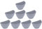 TENLITE [SET OF 8] - Etruscan Wall Basket SOFT GREY Flower Plastic Pots Modern Hanging Planter For Balcony Fence Wall Mounted Planters Indoor or Outdoor Home Decoration.