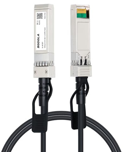 Sodola SFP+ DAC Twinax Kabel 1M(3.3ft), 10G SFP+ to SFP+ Direct Attach Copper(DAC) Passive Cable für Cisco SFP-H10GB-CU0.25M, Ubiquiti UniFi, TP-Link, Netgear, D-Link, Zyxel, Mikrotik and More