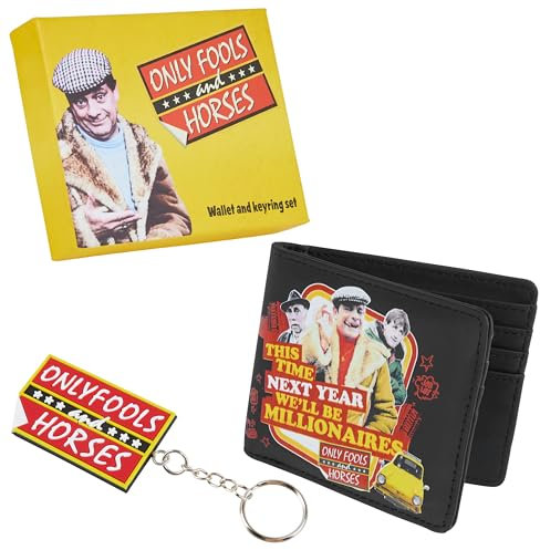 Only Fools and Horses Mens Wallet Bifold & Keyring Set, Funny Gifts for Men