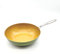 AMERCOOK Wok profesional AmVegan Chef by Fran López con mango remachado y antiadherente cerámico de aceite de oliva, apta para todo tipo de cocinas incluso inducción (28 cm de diámetro)