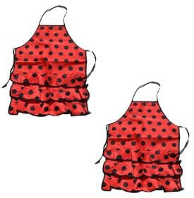 aries boutique (2 pack) Delantal de Cocina Estilo Flamenco, Rojo y Negro, Bailaoras de Sevillanas,