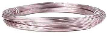 Aluminium-Draht, Ø 1 mm, 10 m oder 60 m Länge, verschiedenen Farben (Rose, 10m)