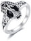 DAYLINLOVE Schwarzer Turmalin Ring 925 Sterling Silber Baum des Lebens Ringe Schwarzer Onyx Ringe Heilender Schmuck Spiritueller Schutz Geschenke für Frauen (9)