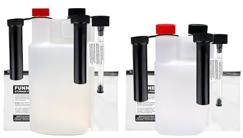 Powerenhancer 1x1 Litre & 1x500ml Bettix Refillable Twin Neck Measuring Bottle - Fluorinated
