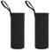 Funda térmica premium para botellas que garantizan la temperatura perfecta de la bebida, paquete de 2 (1000 ml, negro)