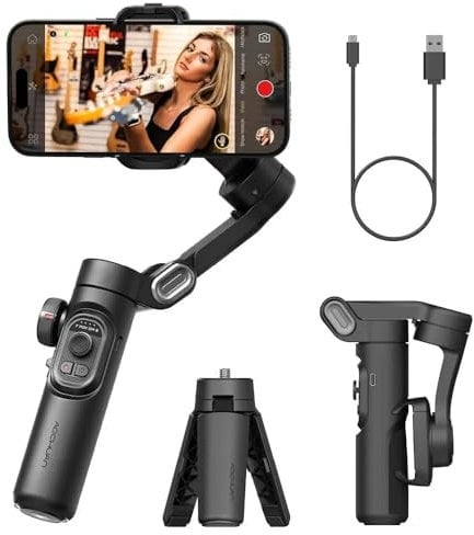 Stabilizzatore cardanico portatile a 3 assi SmartXE for smartphone adatto for iPhone Android AI Face Tracking TikTok Vlog