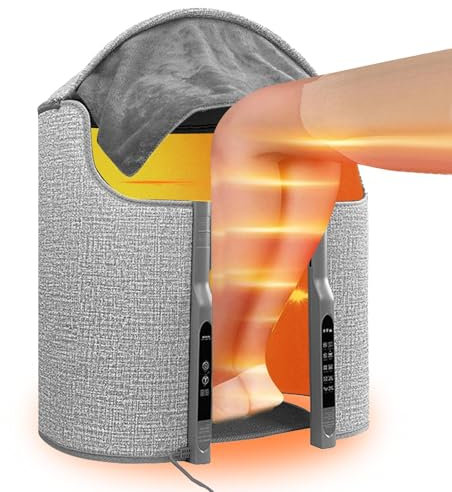 Heizung unter dem Schreibtisch - Untertischheizung für Schreibtisch - Tragbare Heizung unter dem Schreibtisch, Fußwärmer komplett mit 7 Timer und 5 Temperaturstufen