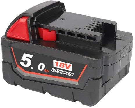 Powarobor 1 x 18 V 5.0 Ah replacement battery compatible with Milwaukee M18 48-11-1850 tools