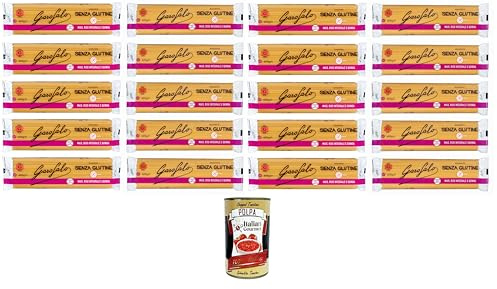 Garofalo Spaghetti e Linguine Senza Glutine,Glutenfreie Pasta aus Mais, Naturreis und Quinoa 20x 400gr + Italian Gourmet polpa 400g