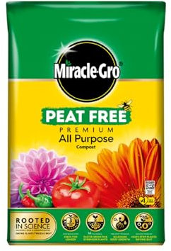 All Purpose Peat Free Miracle Gro Compost For All Plants 40L