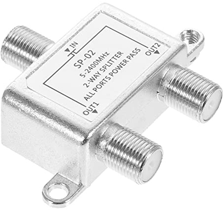 CHICAMPERA Cable Splitter Tv Signal Splitter for Internet and Cable Tv Compatible for Dual Device Connection