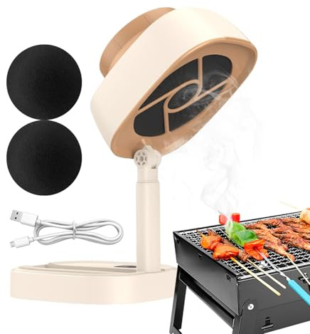 Portable Kitchen Air Extractor: USB Powered Desktop Ventilation Unit, Multi-Level Suction Adjustable Air Cleaner, Portable Folding Kitchen Accessory, Design