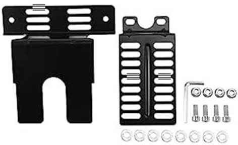 Serenophile Rotisserie Bracket Kit for BBQ Grills, Adjustable Iron Mounting Set for Rotisserie Motor and Skewer, Sturdy Outdoor Camping Cooking Accessory