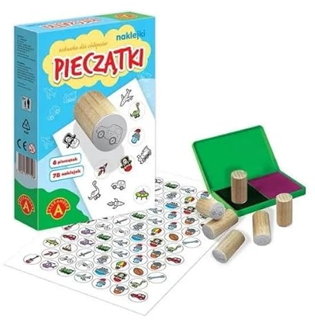 Stempel und Aufkleber. Mini-Junge Spielzeug