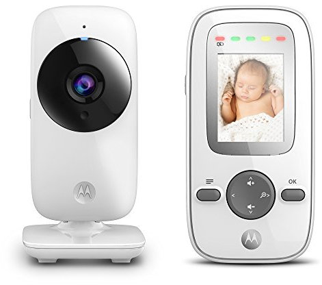 Motorola Baby MBP481 Video Babyphone, Baby-Überwachungskamera mit Zoom und 2,0 Zoll Farbdisplay, 300 Meter Reichweite