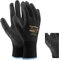 LTD Arbeitshandschuhe, PU-beschichtetes Nylon, Schwarz, 24 Paar Ideal für Gartenarbeit, Bauarbeiter, Mechaniker, runder Ajs Ltd® Sticker., schwarz, .