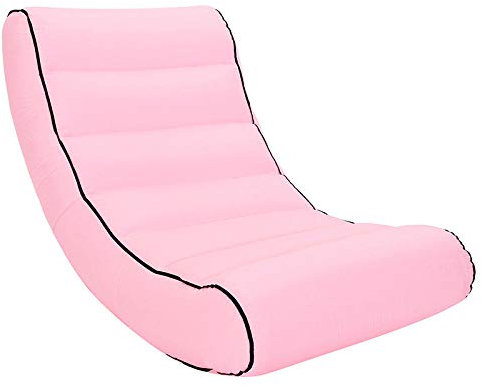 QIROG Lazy aufblasbares Sofa aufblasbares Bett Strand Strand fauler Schlafsack Tragbares Luftsofa-Rosa_Klein: 120 * 60 * 20