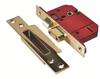 Union Locks BS 5 Lever StrongBOLT Sashlock - Polished Brass - Size 68