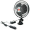 Car Fan, Riloer Portable Silent Cooling Fan for Travel Camping, with Cigarette Lighter Socket, 360 Rotation, Black (24V for Truck)