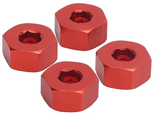 RC Hex Combiner, Radnaben-Hex-Adapter 5 mm bis 12 mm Combiner Erhältlich für WPL D12 1/10 RC Model Trucks(rot)