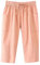 Haiorziyou Damen Hosen Casual 3/4 Hose Einfarbig Baggy Jogginghose Sommerhose Elastischen Kordelzug Leinenhose mit Taschen Frauen Freizeithosen Yoga Hosen