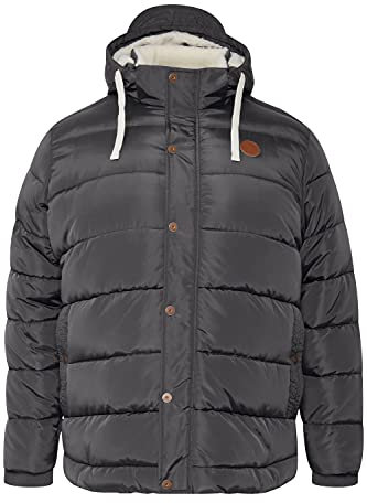 BLEND BHFrederic Herren Winterjacke Big & Tall Herrenjacke Jacke Große Größen bis 6xl mit Teddyfell-Kapuze Eingrifftaschen Regular fit, Größe:5XL, Farbe:Phantom Grey (194205)