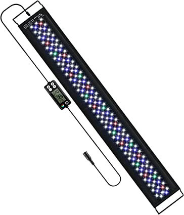 HORXFLIG 36W LED Aquarienbeleuchtung, 90cm Aquariumlicht mit Ausziehbarer Halterung, Einstellbarer Timer Einstellbare Helligkeit Aquarium Lampe Verwendet für 91-106cm Aquarien Süßwassertanks