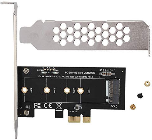 PCI E to M.2 Expansion Card, Supports M2 NGFF 3.0 2.0 or 1.0 2280 2260 2242 2230 Solid State Drives with Low Profile Bracket Host Controller Hard Drive Converter Reader for Desktop Express Slot