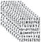 Juliyeh 11 Sheets Black Letter Stickers Alphabet Number Stickers Vinyl Self-Adhesive Decals for Mailbox, Sign, Scrapbook, Window, Door