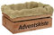 HW HOLZKISTEN-WELT Holzkiste Braun mit Aufdruck Adventskiste mit Juteeinlage - Stiege Steige Geschenkverpackung Präsentkorb Geschenk