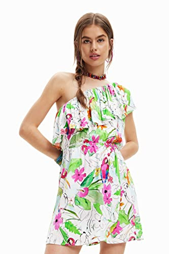 Desigual Women's Vest_Monaco 1000 Dress, White, L