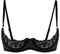 FEESHOW Women's Sheer Lace Cupless Lingerie Underwired Shelf Bras Bare Exposed Breast Push Up Bra Tops Black 5XL