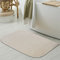Rechteckiger Teppich mit abgerundeten Ecken – weich & rutschfest – in beige, 80x120 cm