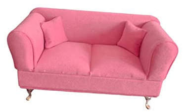 Ronyme 1: 6 Sofa Puppenhaus Schlafzimmer Dekor Miniatur Möbel Schmuckschatulle Organizer für 12-Zoll-Puppen, Sofa für Zwei Personen