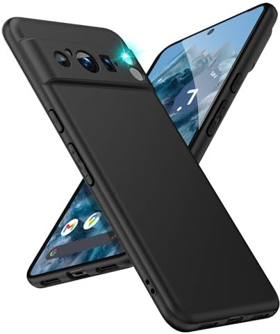 SineOrdo Cover Google Pixel 8 Pro Custodia, Custodia Sottile Google Pixel 8 Pro Cover Silicone TPU Morbido Case - Nera
