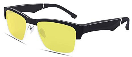 ONOTEC Wireless Bluetooth Audio Sunglasses, Polarized Light Sunglasses Stereo Music Bluetooth Waterproof Headset, Headphones Music, for Men & Women, Polarized Glasses Lenses (Color : Gray)