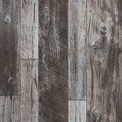 Abyssaly Klebefolie Möbel Holzoptik Möbelfolie Selbstklebende Folie Holz Tapete 60cm X 300cm Grau Vintage Streifen Folie Wasserdicht Wandtapete für Möbel Wände Schränke Küche Tische