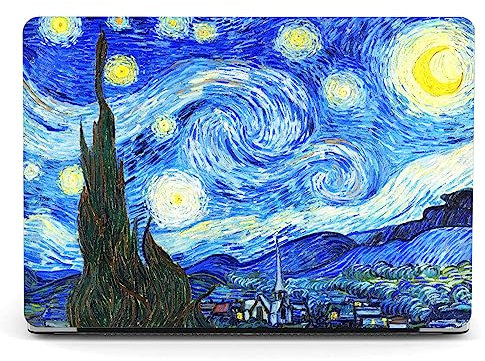 Berkin Arts Case for 13.5 Microsoft Surface Laptop 5/4/3/2, Alcantara Palm Rest for Model 1769/1867/1958/1950 with Keyboard Cover & Screen Protector Post-Impressionism(The Starry Night by Van Gogh)