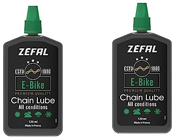 ZEFAL Pack E-Bike Chain Lube - Lot de Deux Bouteilles de Lubrifiant Chaîne de Vélo électrique - Graisse vélo - 120 ml Chaque Bouteille