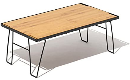 BBQ-Tisch, zusammenklappbar, für Lagerfeuer, Grillrost über offenem Feuer, robust, tragbar, für den Außenbereich, mit Beinen (Farbe: Schwarz, Größe: 61,5 x 23 x 35,5 cm)