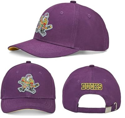 D-5 Mighty Ducks Verstellbare Snapback Mütze für Herren Damen #96 Conway #99 Banks Unisex Hip Hop Baseball Cap, Violett, Einheitsgr��e